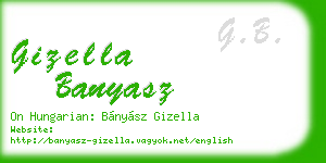gizella banyasz business card