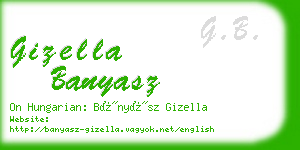 gizella banyasz business card